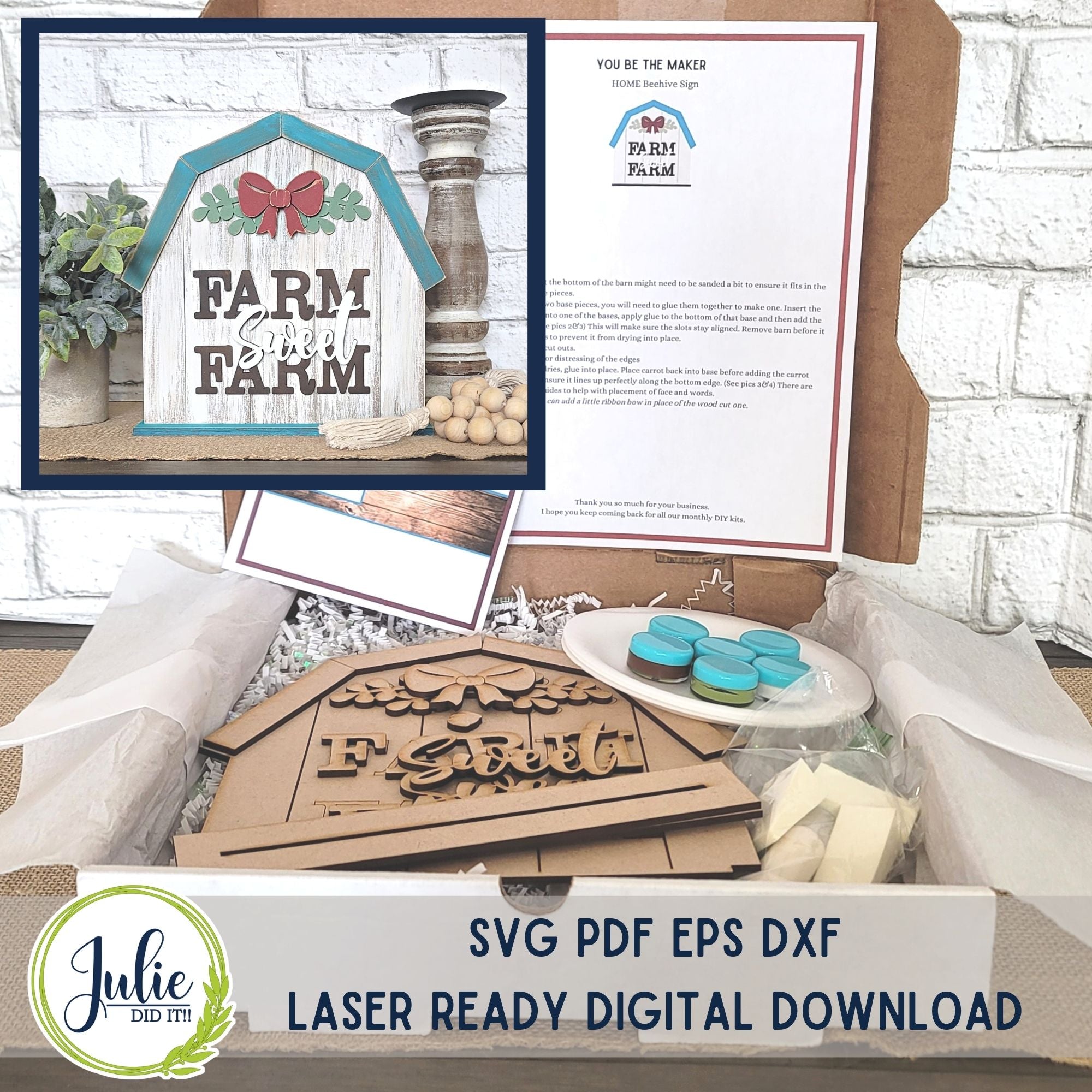 April 2023 - "Farm Sweet Farm" Shelf Sitter Exclusive DIY Kit