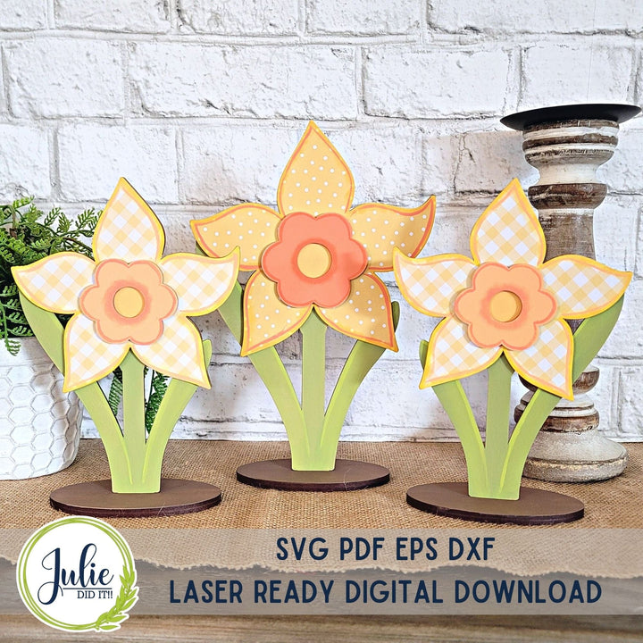 Julie Did It Studios Daffodil Trio Shelf Sitters