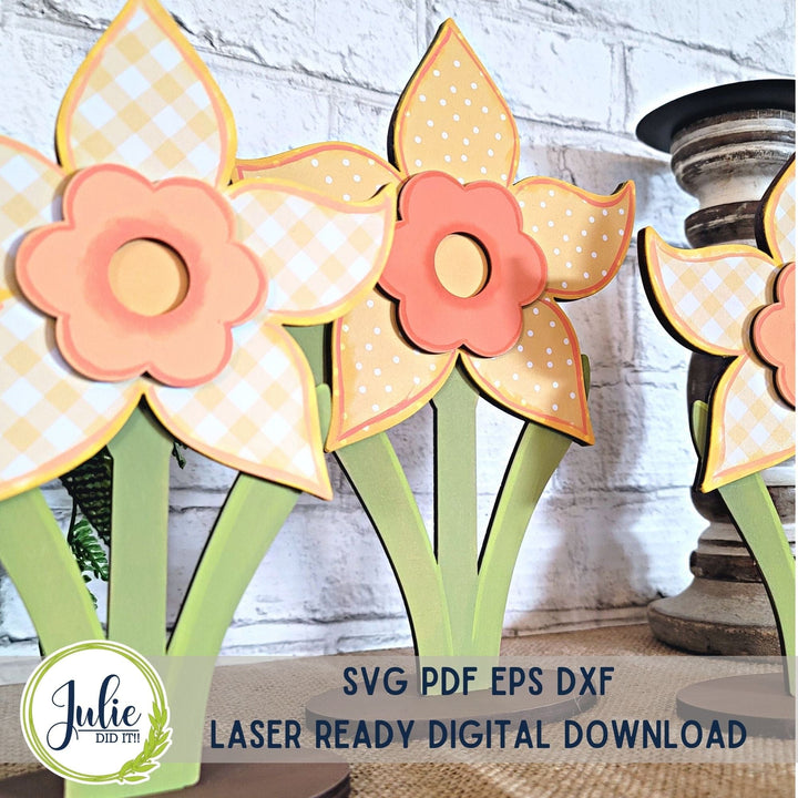 Julie Did It Studios Daffodil Trio Shelf Sitters