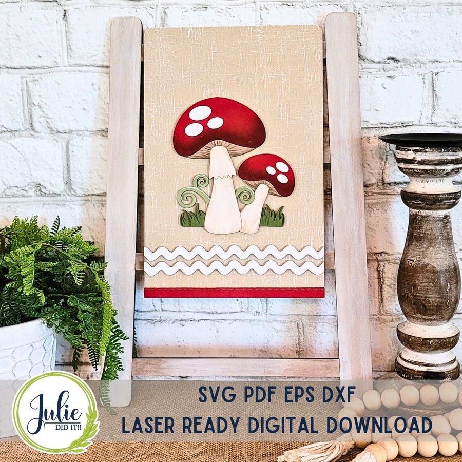 Julie Did It Studios Mushrooms Interchangeable Tea Towel - June 2024 Design Studio