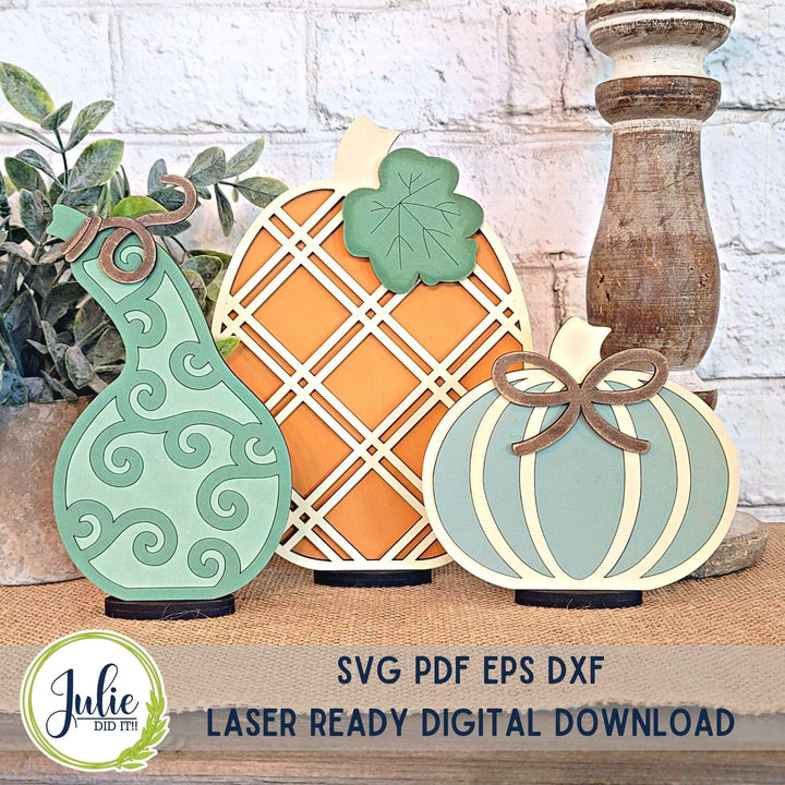 Julie Did It Studios Pumpkin Trio Shelf Sitters