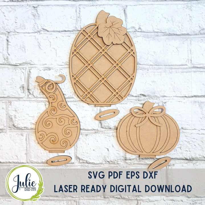 Julie Did It Studios Pumpkin Trio Shelf Sitters