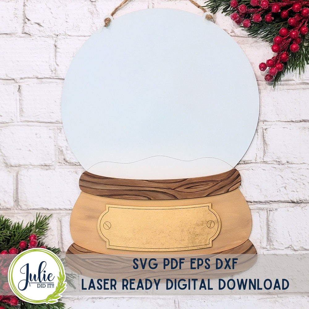 Julie Did It Studios Sign Snow Globe Door Hanger Backer