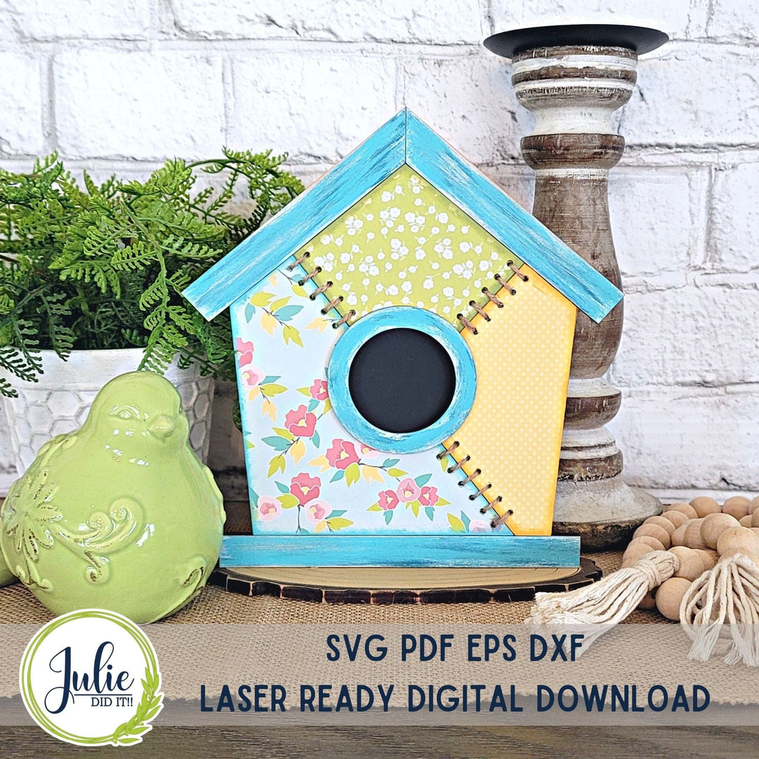 Julie Did It Studios Stitched Bird House Shelf Sitter - Create It!! with Julie Digital Pass