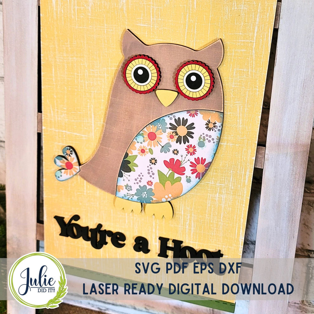 Julie Did It Studios "You're a Hoot" Interchangeable Tea Towel - June 2024 Design Studio