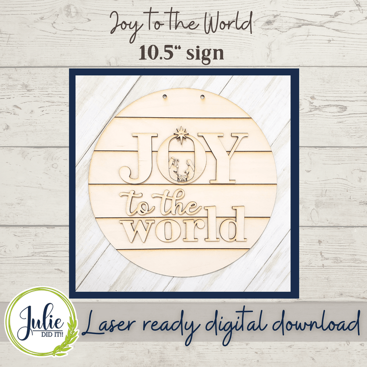 Julie Did It Studios 10.5" Joy to the World Sign