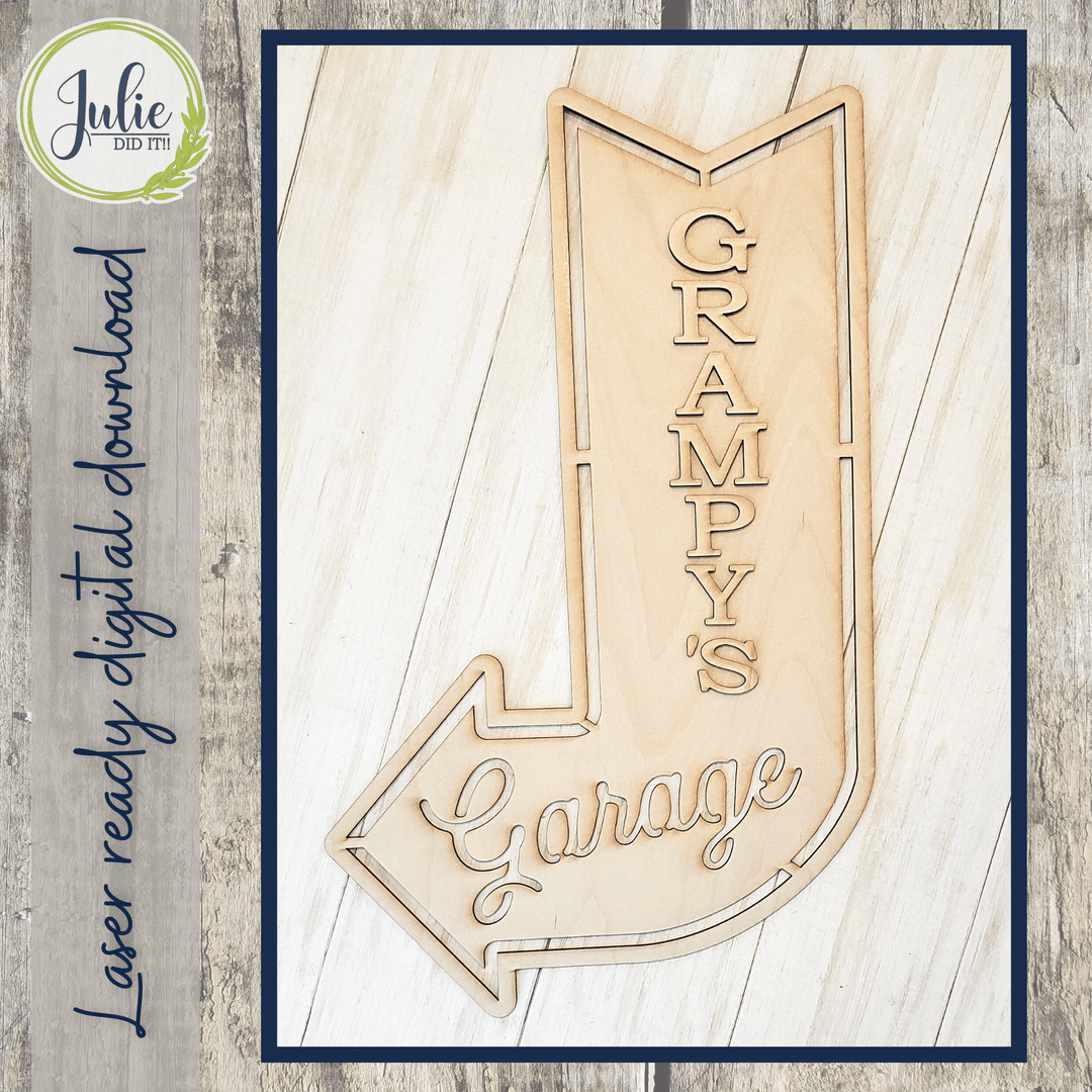 Julie Did It Studios Arrow Father's Day Sign