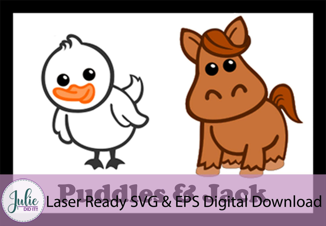 Julie Did It Studios Barnyard Babies SVG Puddles and Jack Barnyard Babies