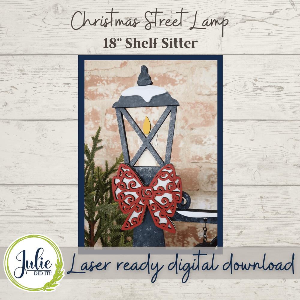 Julie Did It Studios Christmas Street Lamp Shelf Sitter