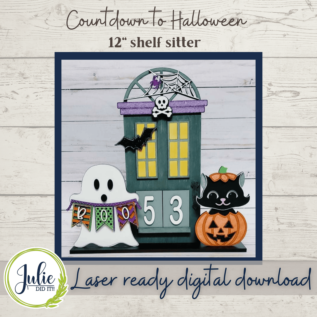 Julie Did It Studios Countdown to Halloween Shelf Sitter