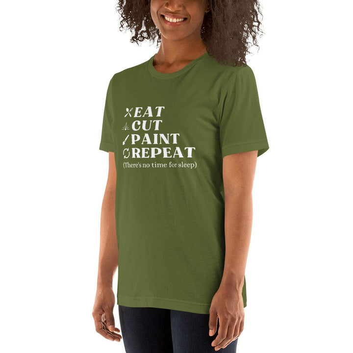 Julie Did It Studios Eat, Cut, Paint, Repeat Unisex T-shirt