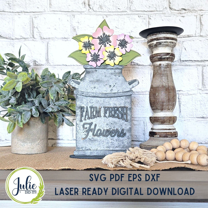 Julie Did It Studios Farm Fresh Flowers Shelf Sitter