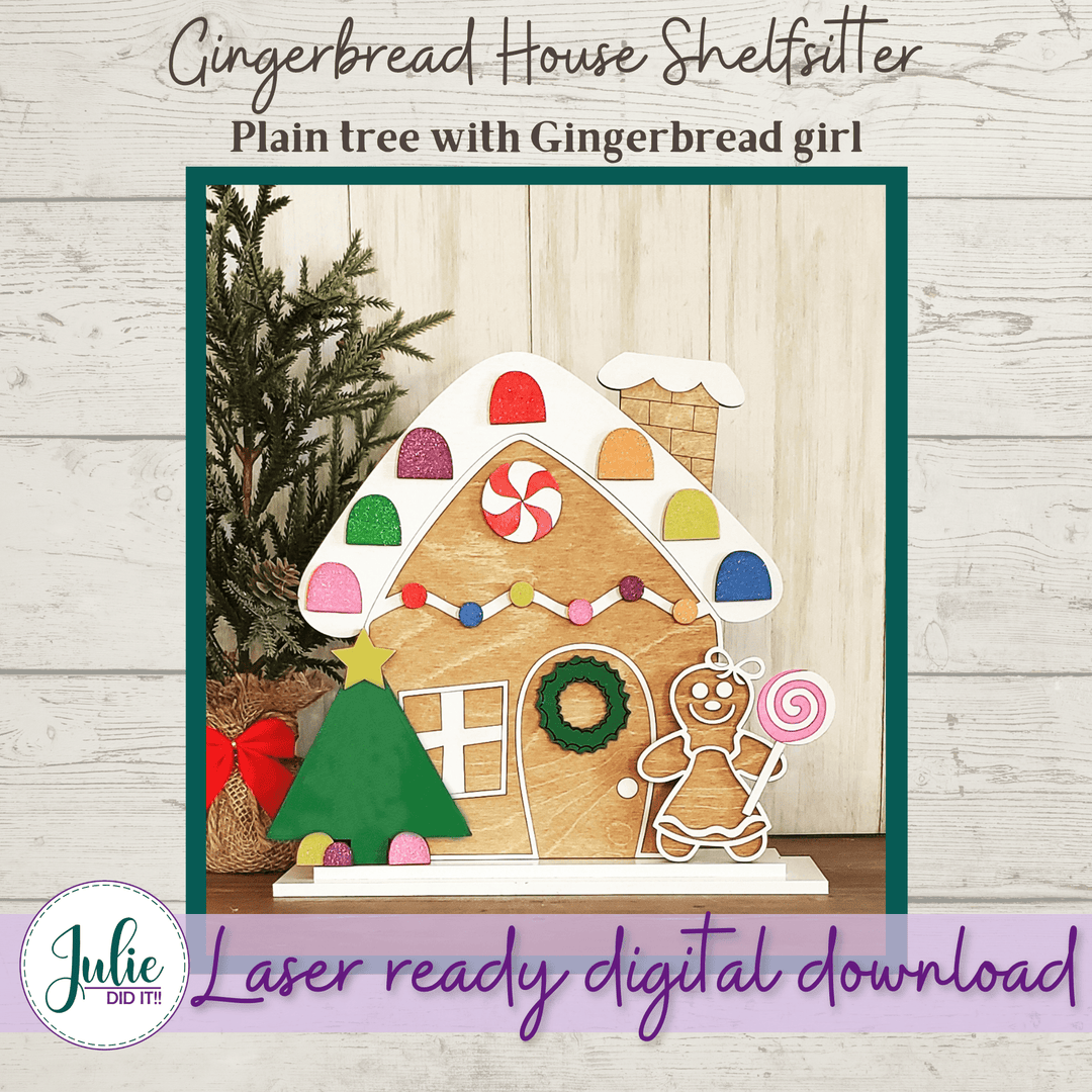 Julie Did It Studios Gingerbread House Shelf Sitter