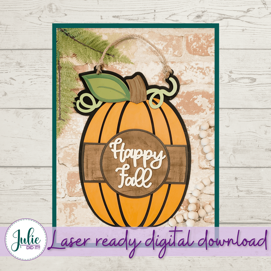 Julie Did It Studios Happy Fall Sign