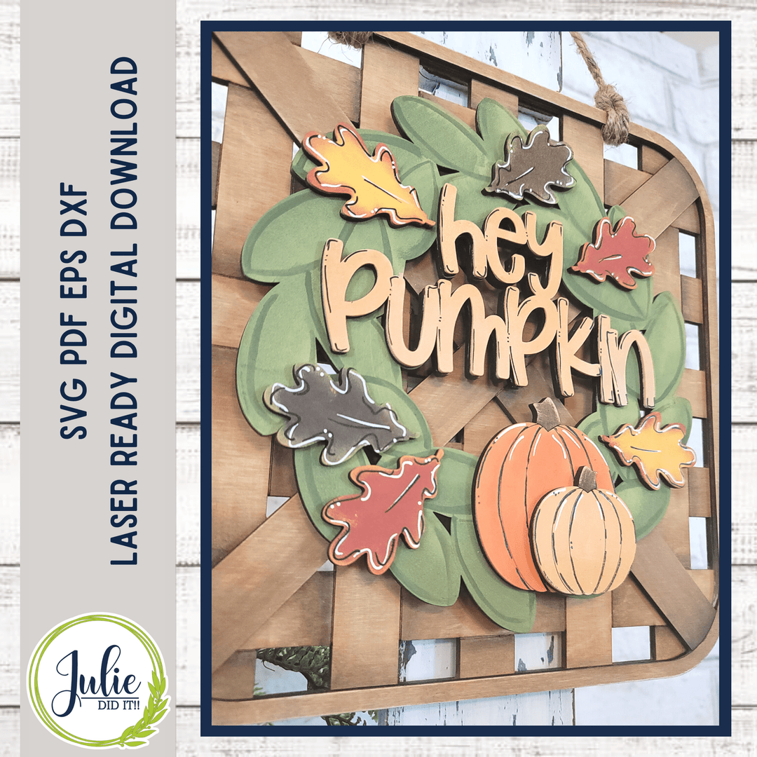 Julie Did It Studios Hey Pumpkin Wreath