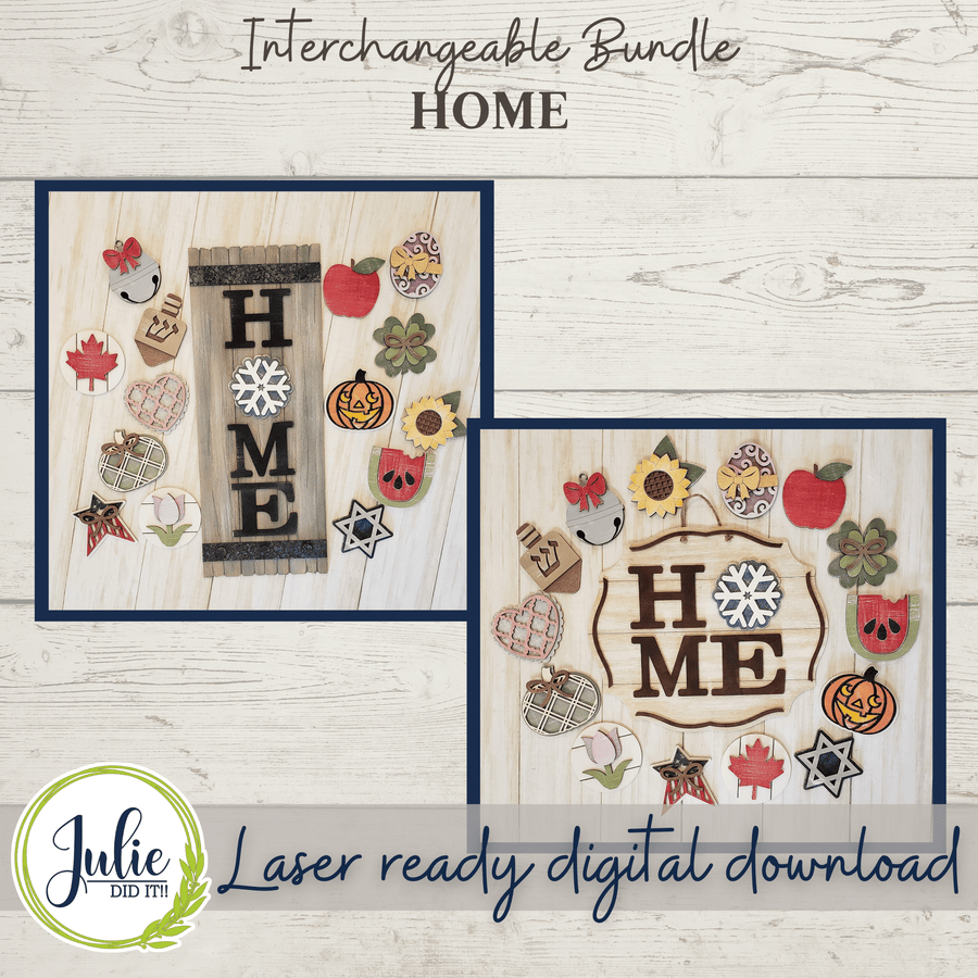 Julie Did It Studios Interchangeable Home Sign