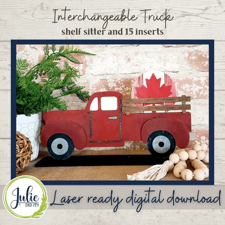 Julie Did It Studios Interchangeable Rustic Truck Shelf Sitter