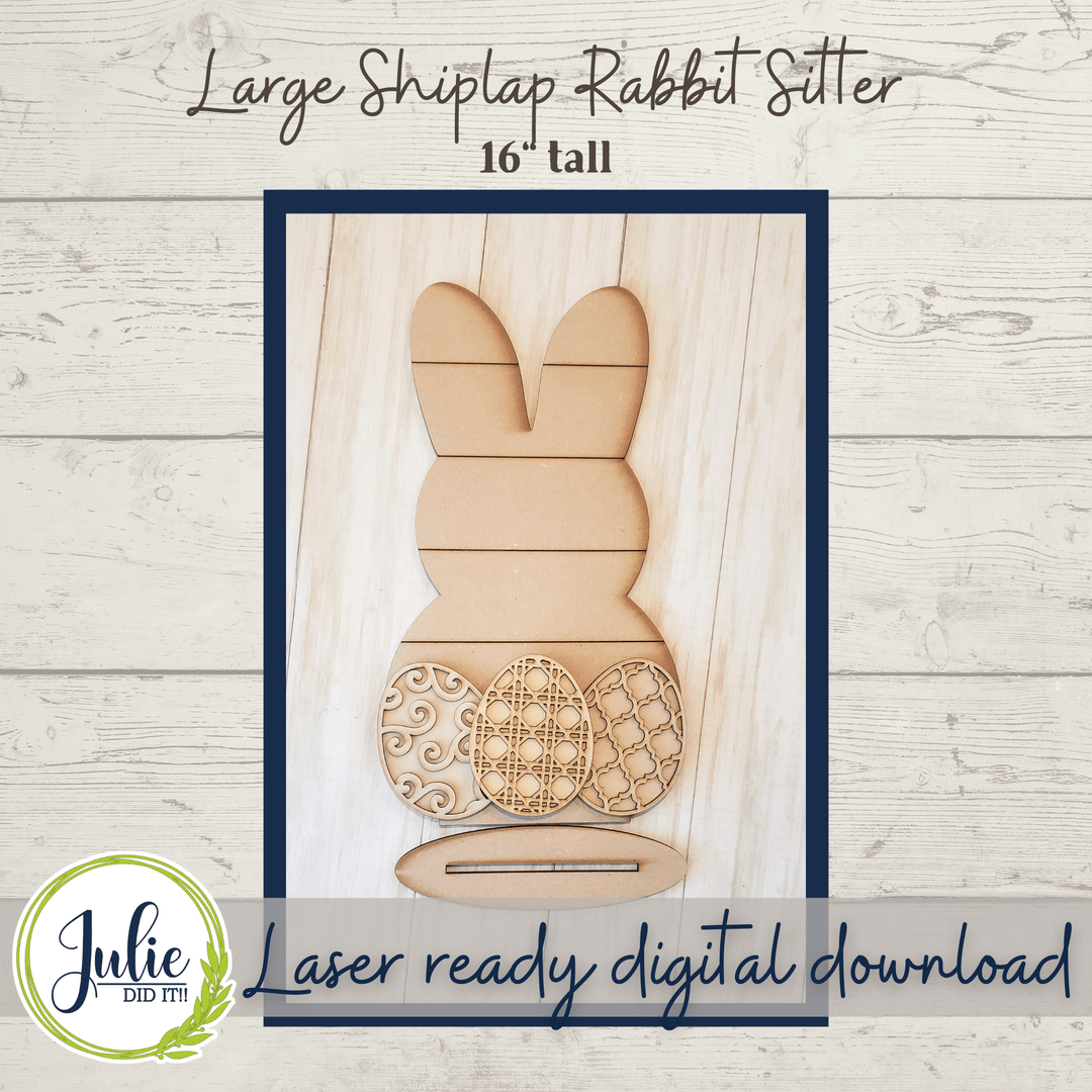 Julie Did It Studios Large Shiplap Rabbit Sitter