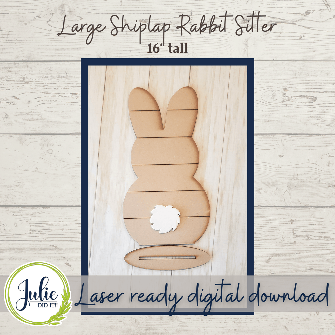 Julie Did It Studios Large Shiplap Rabbit Sitter