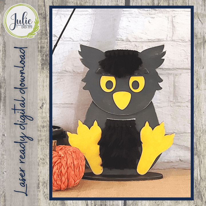 Julie Did It Studios Macrame Owl Shelf Sitter