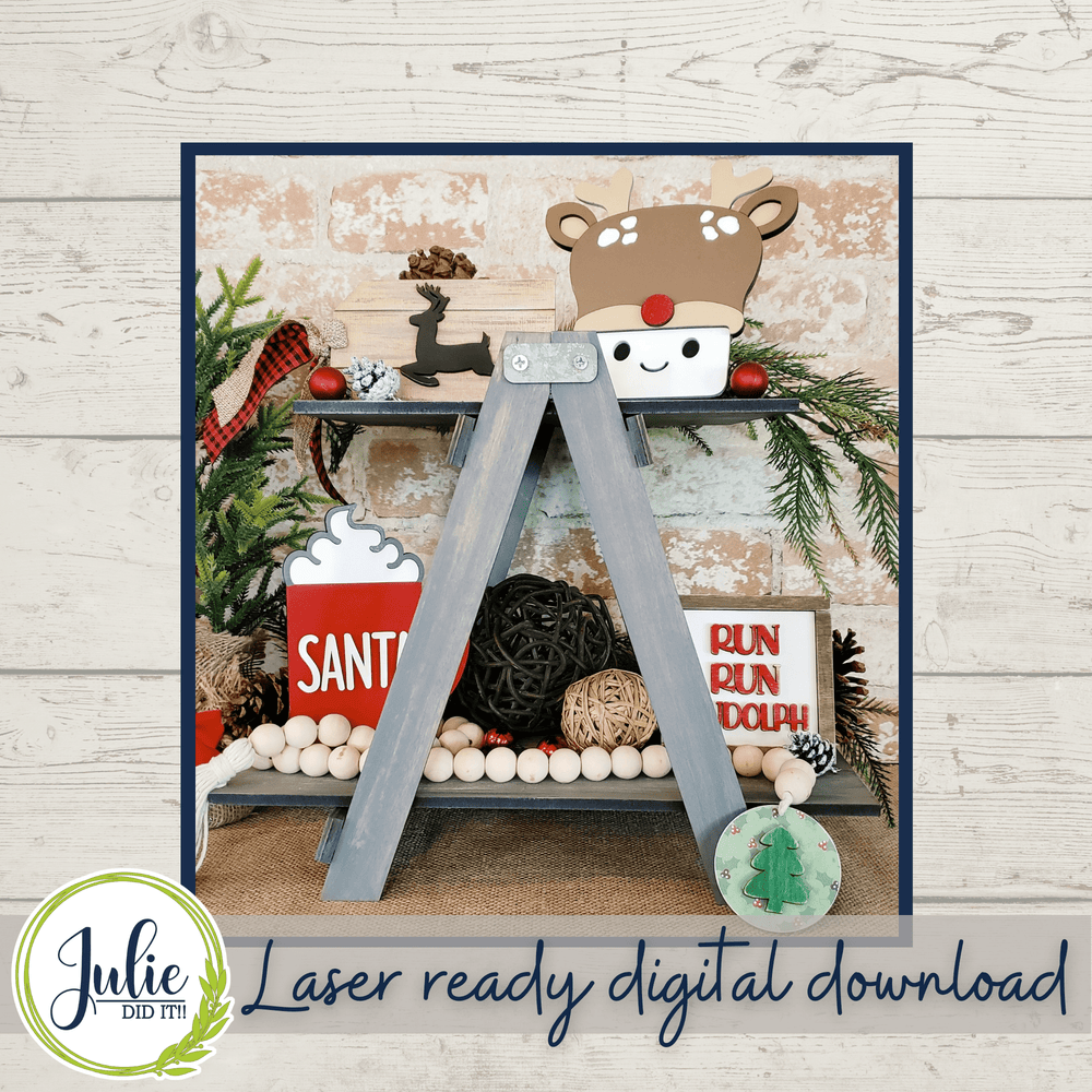 Julie Did It Studios Reindeer Tiered Tray - August 2021 SVG Subscription