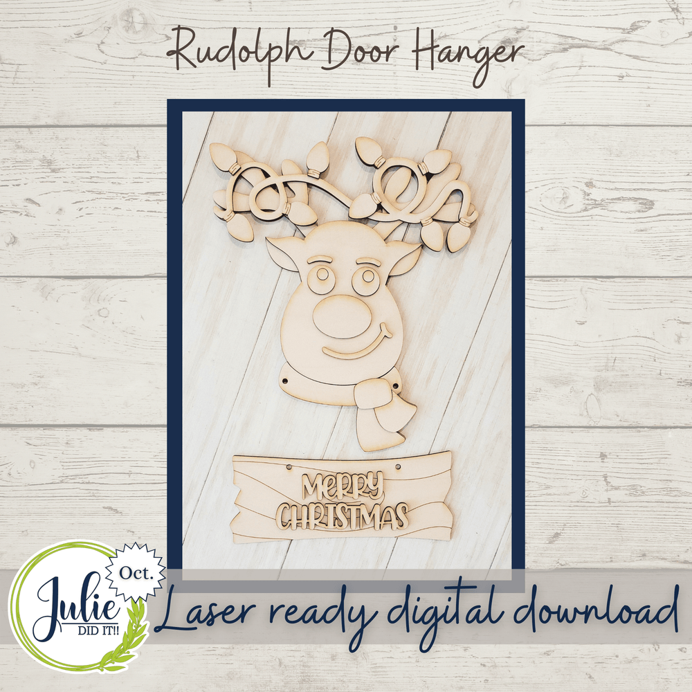 Julie Did It Studios Rudolph Door Hanger