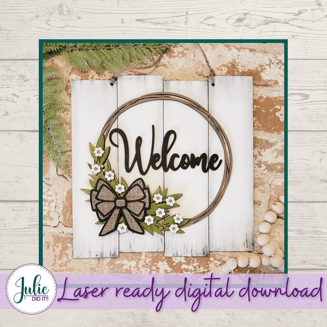 Julie Did It Studios Rustic Welcome Sign