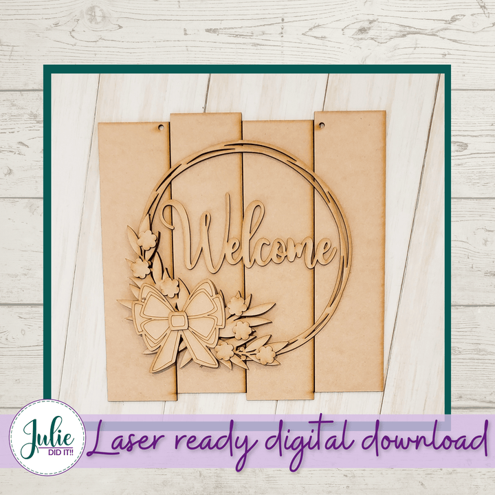 Julie Did It Studios Rustic Welcome Sign