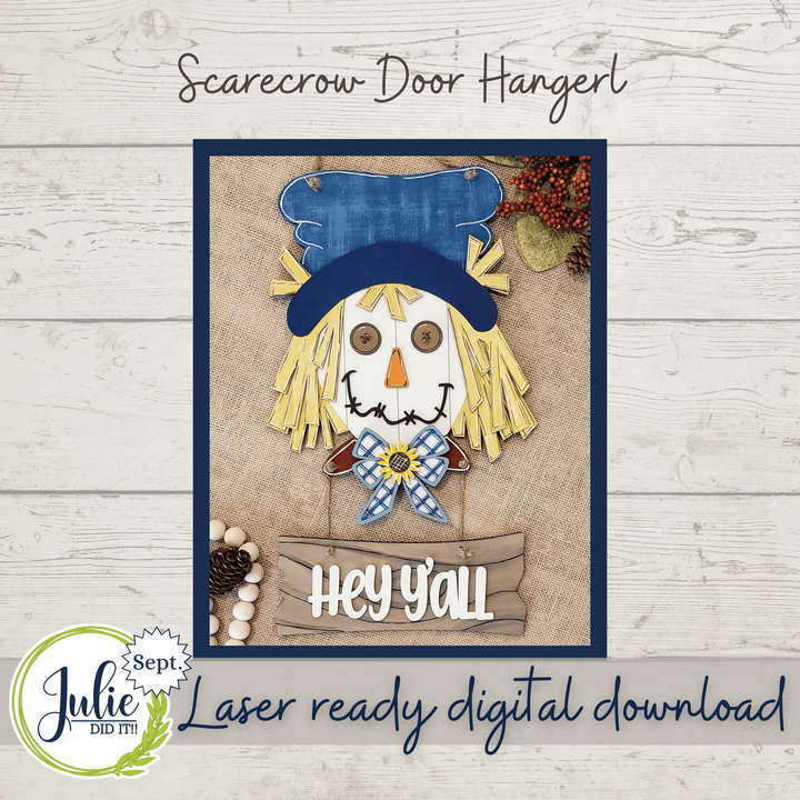 Julie Did It Studios Scarecrow Door Hanger