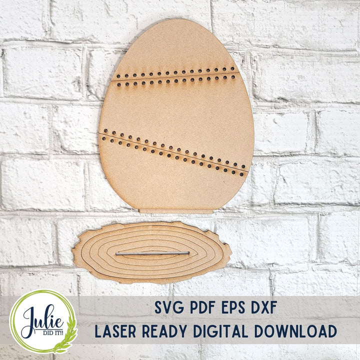 Julie Did It Studios Stitched Easter Egg Shelf Sitter