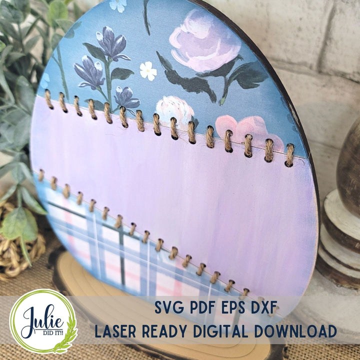 Julie Did It Studios Stitched Easter Egg Shelf Sitter